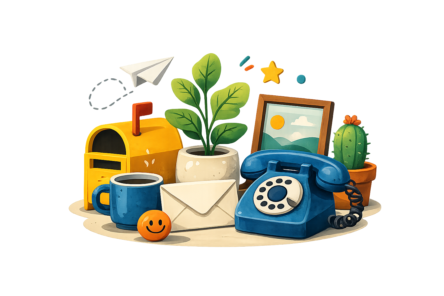 Illustration representing the contact section